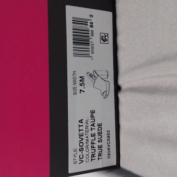 Vince Camuto Tan suede stack heel sling back 7.5 - Picture 5 of 6